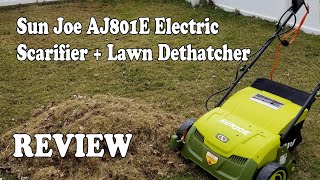 Review Sun Joe AJ801E Electric Scarifier  Lawn Dethatcher 2020 [upl. by Squires]