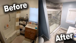 Bathroom Remodel TimeLapse  DIY Renovation Start to Finish [upl. by Cathie821]