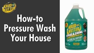 How to Pressure Wash Your House with Krud Kutter House amp Siding Pressure Washer Concentrate [upl. by Nauqit848]