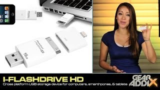 IFlashDrive HD USB storage device for smartphones tablets amp computers [upl. by Aznofla724]