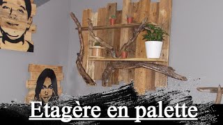 Etagère en palette et bois flotté design shelf in pallet and driftwood tutorial [upl. by Ennairod861]