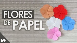 ► Como hacer FLORES PEQUEÑAS DE PAPEL en 5 MINUTOS 🌺 [upl. by Alket]