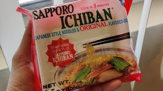 Sapporo Ichiban Japanese Style ORIGINAL Flavored Ramen Noodle Soup [upl. by Ambrogino460]