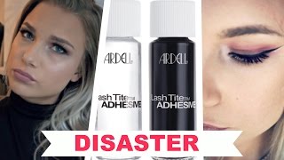 DIY Eyelash Extensions DISASTER  Ardell Lashtite Adhesive [upl. by Divadnhoj]