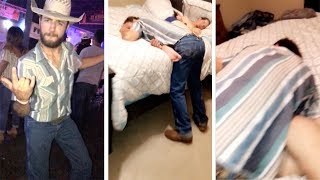 Drunk Lads Hilariously Pass Out On Bed [upl. by Masha]