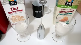 Oat Milk vs Almond Milk part 2 Frothing Test [upl. by Owena]