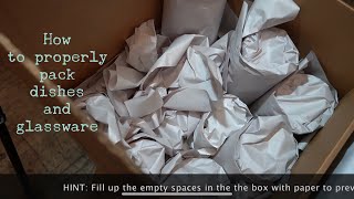 How to pack your glasswaredishes for your move Moving tips [upl. by Eddra5]