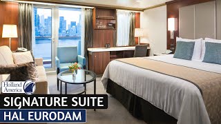 HAL Eurodam  Signature Suite Walkthrough Tour amp Review 4K  Holland America Cruise Line [upl. by Yelehsa]