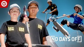 9 amp 15YearOld Brothers Do INSANE Scooter Tricks [upl. by Wake462]