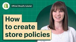 How to create store policies  Shopify Help Center [upl. by Eniar]