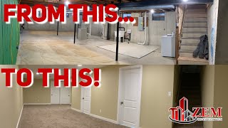 Basement Finishing From Scratch Remodel Time Lapse [upl. by Pirzada]