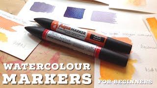 Watercolour Markers for beginners  Tutorial [upl. by Analak610]