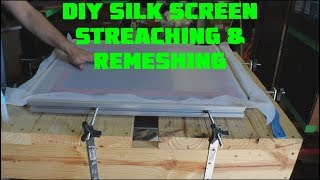 DIY Silk Screen Stretcher  Easy Way To Remesh Silk Screens From Home [upl. by Acissaj93]