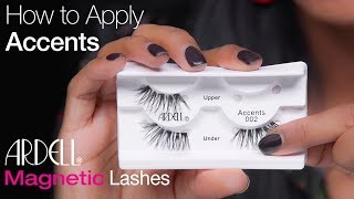 ARDELL  HOW TO APPLY ACCENT MAGNETIC LASHES [upl. by Rases665]