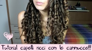 Capelli ricci con le cannucce Tutorial [upl. by Charry]