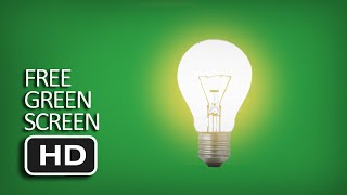 Free Green Screen  Realistic Light Bulb [upl. by Anwahsar]