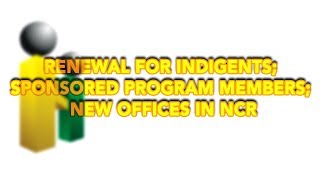 Renewal for indigents sponsored program members new offices in NCR  Philhealth Inquiries [upl. by Novehs90]