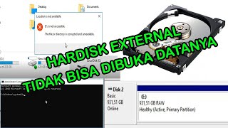 CARA MEMPERBAIKI HARDISK EXTERNAL RAW ATAU NOT ACCESSIBLE [upl. by Sophy]