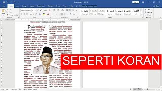 Tutorial Membuat Artikel Seperti Koran di Ms Word [upl. by Sucramed]