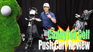 CaddyTek Golf Push Cart Review [upl. by Ariajay]