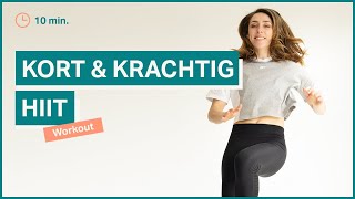 200 calorieën verbranden in 10 minuten  HIIT Workout voor thuis  The Joy workout [upl. by Enoek]