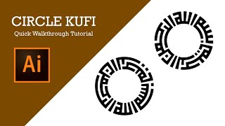 CIRCLE KUFI Quick Walkthrough Tutorial Adobe Illustrator CC 2018 [upl. by Esinev]