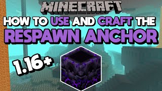 Minecraft Respawn Anchor Tutorial 116 [upl. by Yengac]