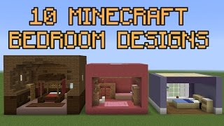 10 Minecraft Bedroom Designs [upl. by Zaragoza]