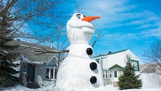 I Built a Giant Olaf Snowman [upl. by Indnahc562]