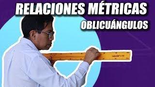 Relaciones métricas en Triángulos Oblicuángulos GeometríaAcademia Virtual Logical [upl. by Onaicram]