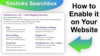 quotSitelinks Searchboxquot How to Enable This Schema on your BlogSite [upl. by Affrica]