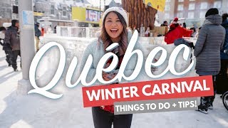 QUEBEC WINTER CARNIVAL  10 Things to do at Carnaval ft the Parade Ice Sculptures amp Food [upl. by Llerraj]