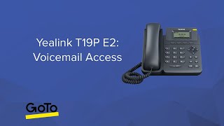 Yealink T19P E2 Voicemail Access [upl. by Husha198]