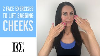 2 Face Exercises To Lift Sagging Cheeks [upl. by Gettings]