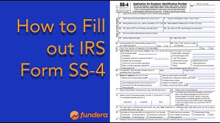 How to Fill out IRS Form SS4 [upl. by Alol]