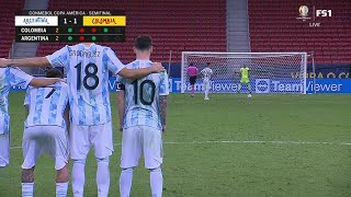 Argentina vs Colombia  Penalty kick 32 Semifinal 2021 [upl. by Ahserak]