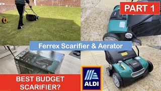 Ferrex Scarifier amp Aerator Review PART 1  Rake Attachment  Aldi [upl. by Cirdet]