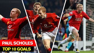 Paul Scholes I Top 10 Goals I Manchester United [upl. by Atile]