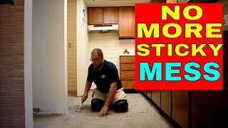 HOW TO REMOVE STICKY RESIDUE FROM PEEL AND STICK TILES [upl. by Nadab]