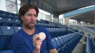 RA Dickey shows off the knuckleball [upl. by Nerwal]