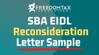 How to Write SBA EIDL Loan Reconsideration Letter SAMPLE TEMPLATE INCLUDED FOR DOWNLOAD [upl. by Akima]