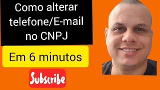 Como alterar telefone e email no cnpj de forma rápida [upl. by Edelstein998]