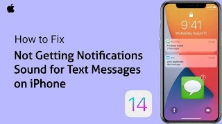 Not Getting Notifications Sound for Text Messages on iPhone after iOS 14 Fixed [upl. by Anilocin]