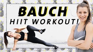 Bauch HIIT Workout für Zuhause  Fett verbrennen amp Core stärken in 15 Minuten [upl. by Gemperle713]