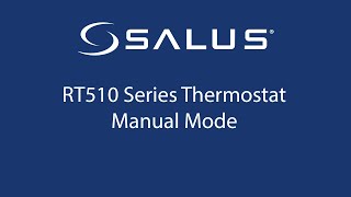 RT510 Series Thermostat  Manual Mode [upl. by Mateusz]