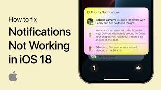 How To Fix Notifications Not Working in iOS 18 [upl. by Trellas]