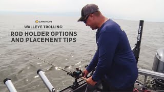 Walleye Boat Rod Holder Selection Placement and Tips  Cannon [upl. by Weisbrodt]