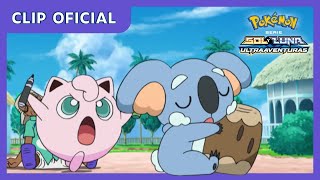 Komala durmiente Serie Pokémon Sol y LunaUltraaventuras  Clip oficial [upl. by Assiroc]