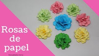 Como hacer rosas de papel [upl. by Remington]