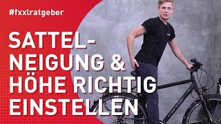 Fahrradsattel richtig einstellen Höhe amp Neigung in perfekter Position [upl. by Shevlo]